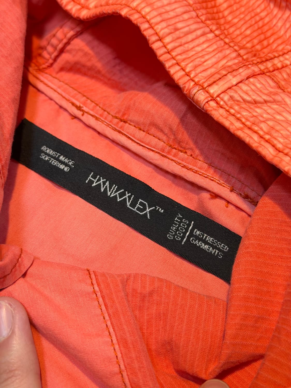 헹칼렉스 스톤아일랜드맛 가먼트다잉 아노락 자켓 코랄 핑크 상품이미지5