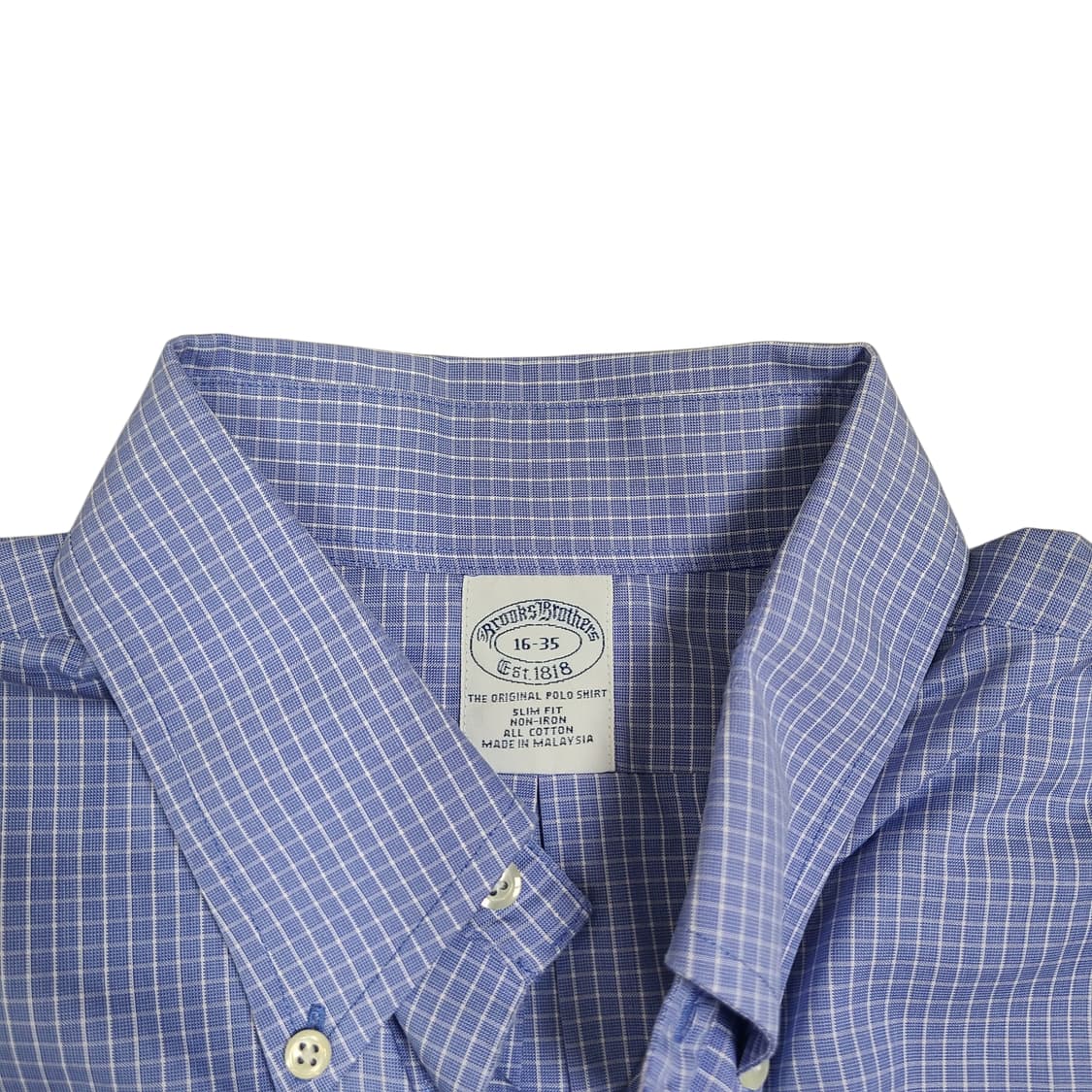 Brooks Brothers Blue Micro Check Shirt 상품이미지6