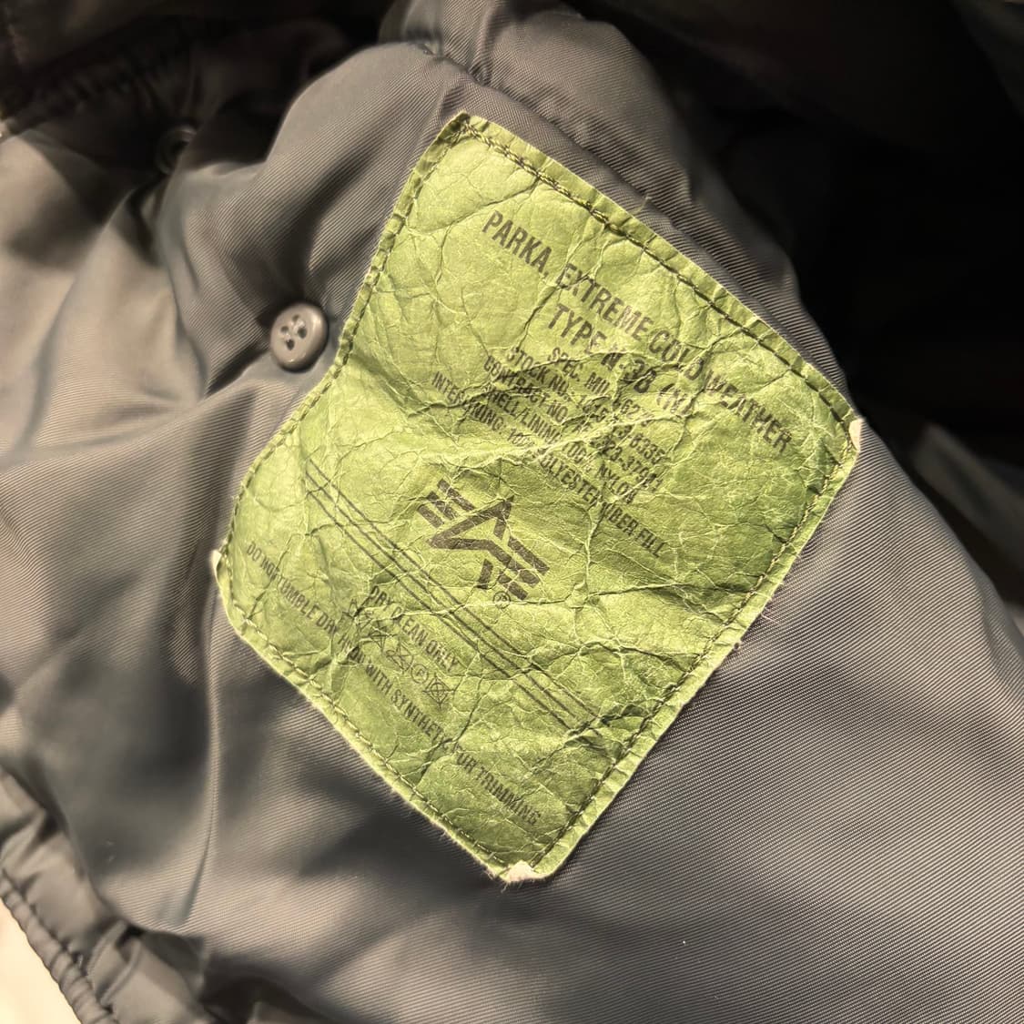 [L] 알파인더스트리 N-3B 패딩 야상 자켓 C78 상품이미지7