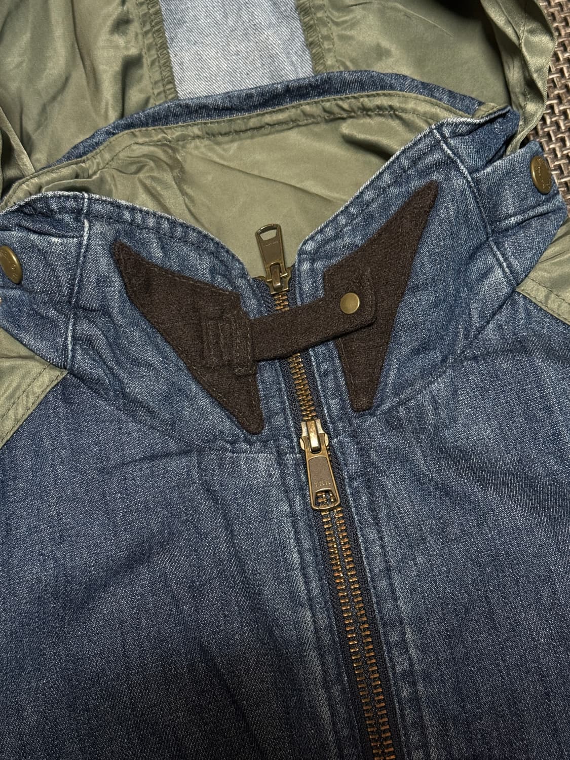 아비렉스 투웨이 후드 나일론 데님 자켓 상품이미지5