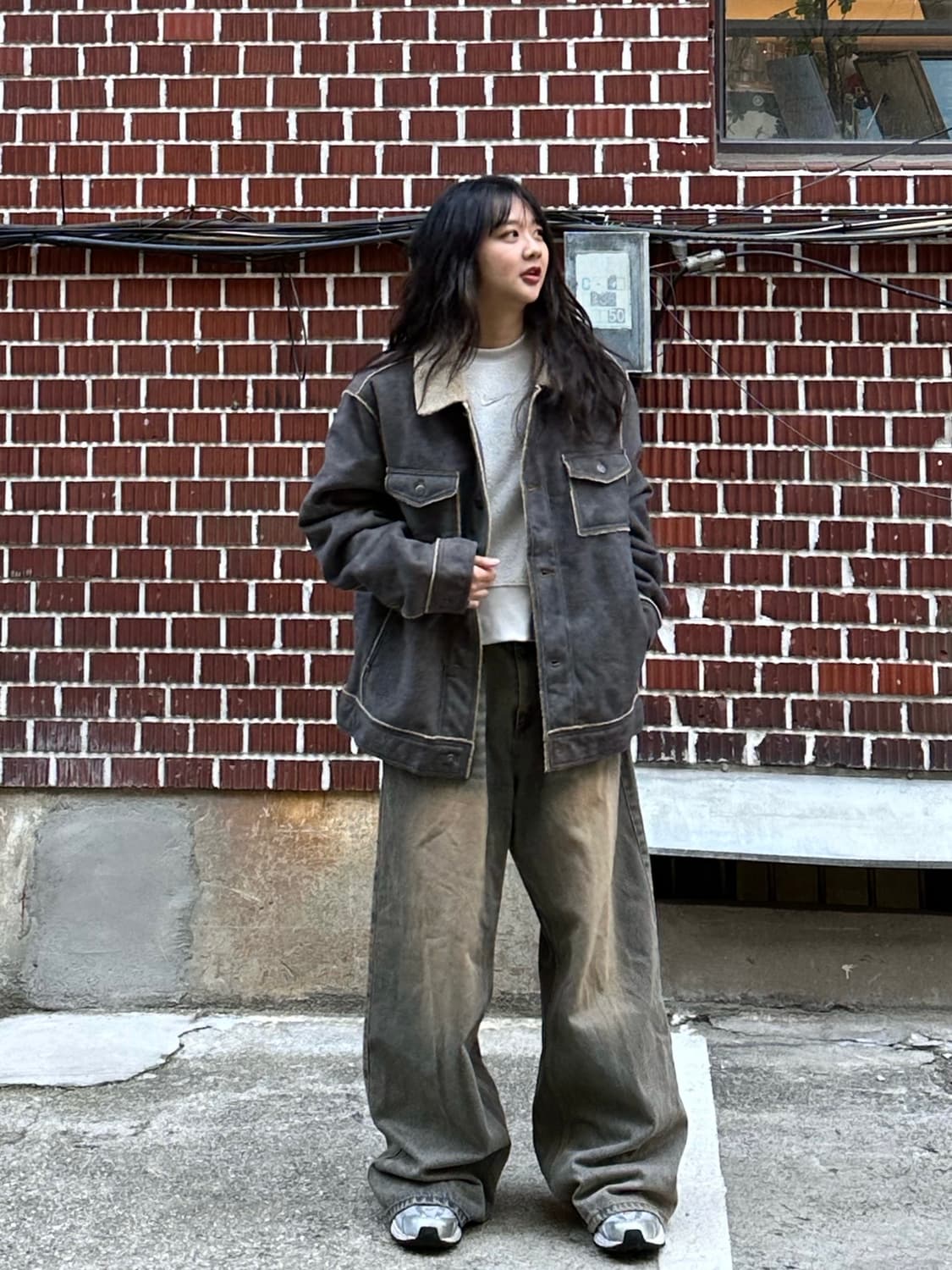 쉐르파 자켓 나이키 뽀글이 맨투맨 어반드레스 와이드 팬츠 상품이미지1