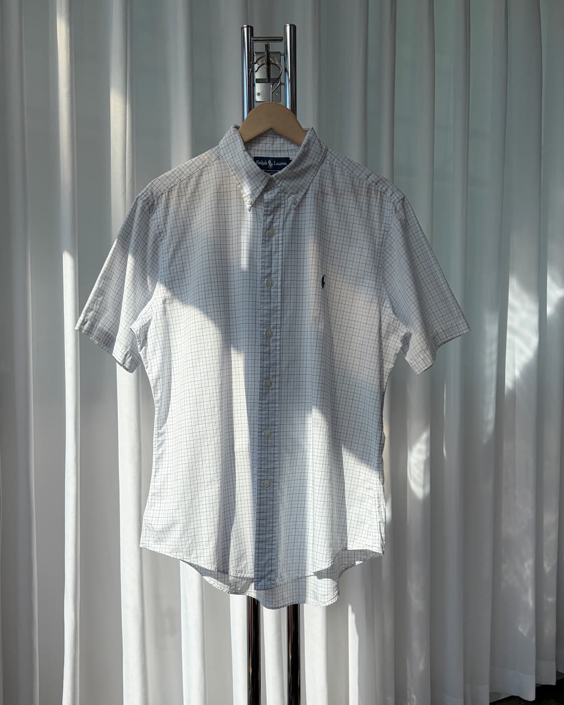 [M-L]폴로 랄프로렌 포플린 체크 반팔 셔츠 상품이미지3