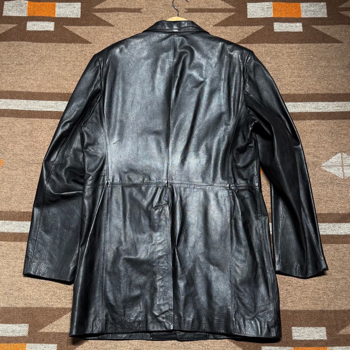 마르시아노 카우레더 카 코트 L 소가죽 자켓 상품이미지5