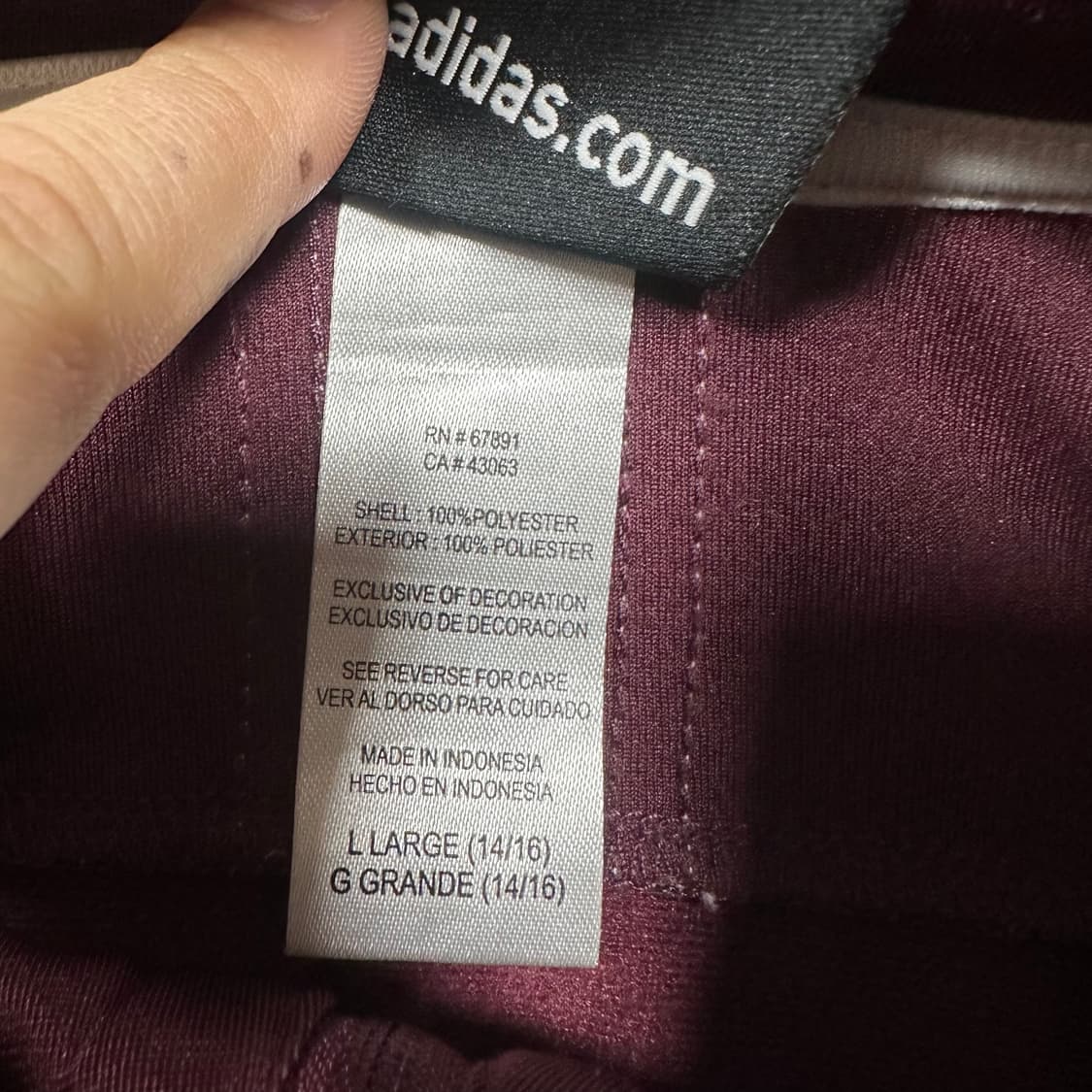 ✨ (바배) 아디다스 버건디 트랙탑 져지 상품이미지4