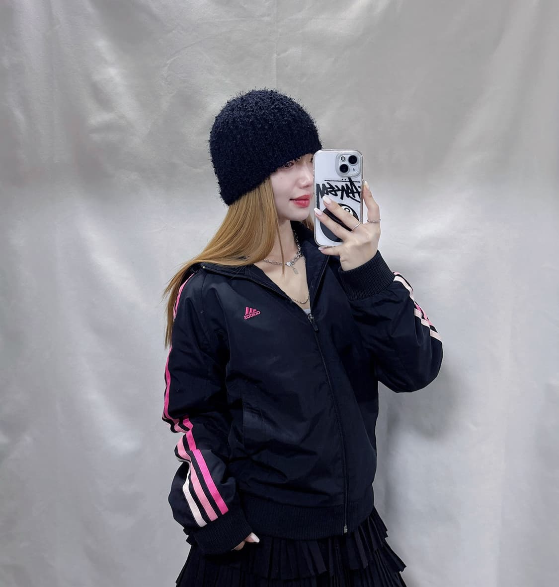 아디다스 핑크 삼선 점퍼  상품이미지2