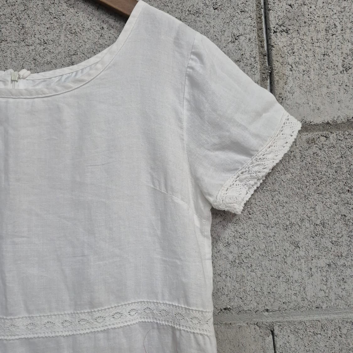 하구미룩  린넨 linen 화이트 원피스  모리걸 상품이미지4