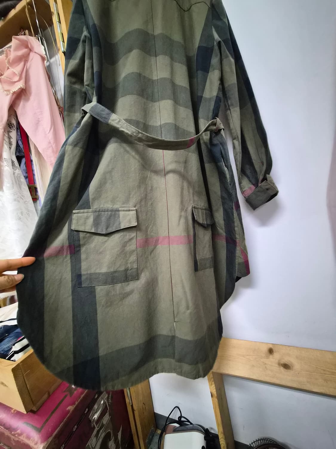 체크 셔츠 원피스 상품이미지2