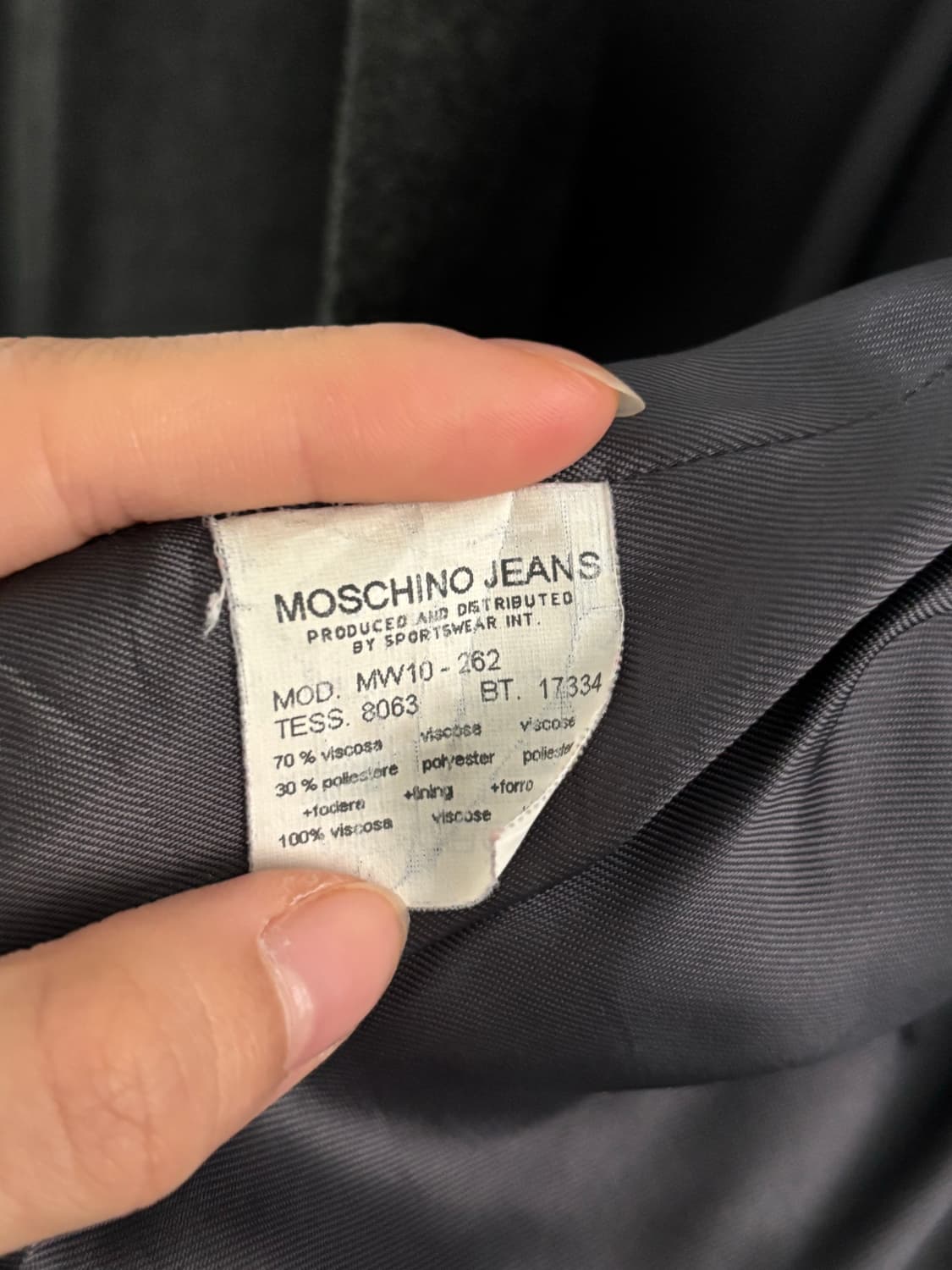 Moschino 모스키노 차콜 블레이저  상품이미지10