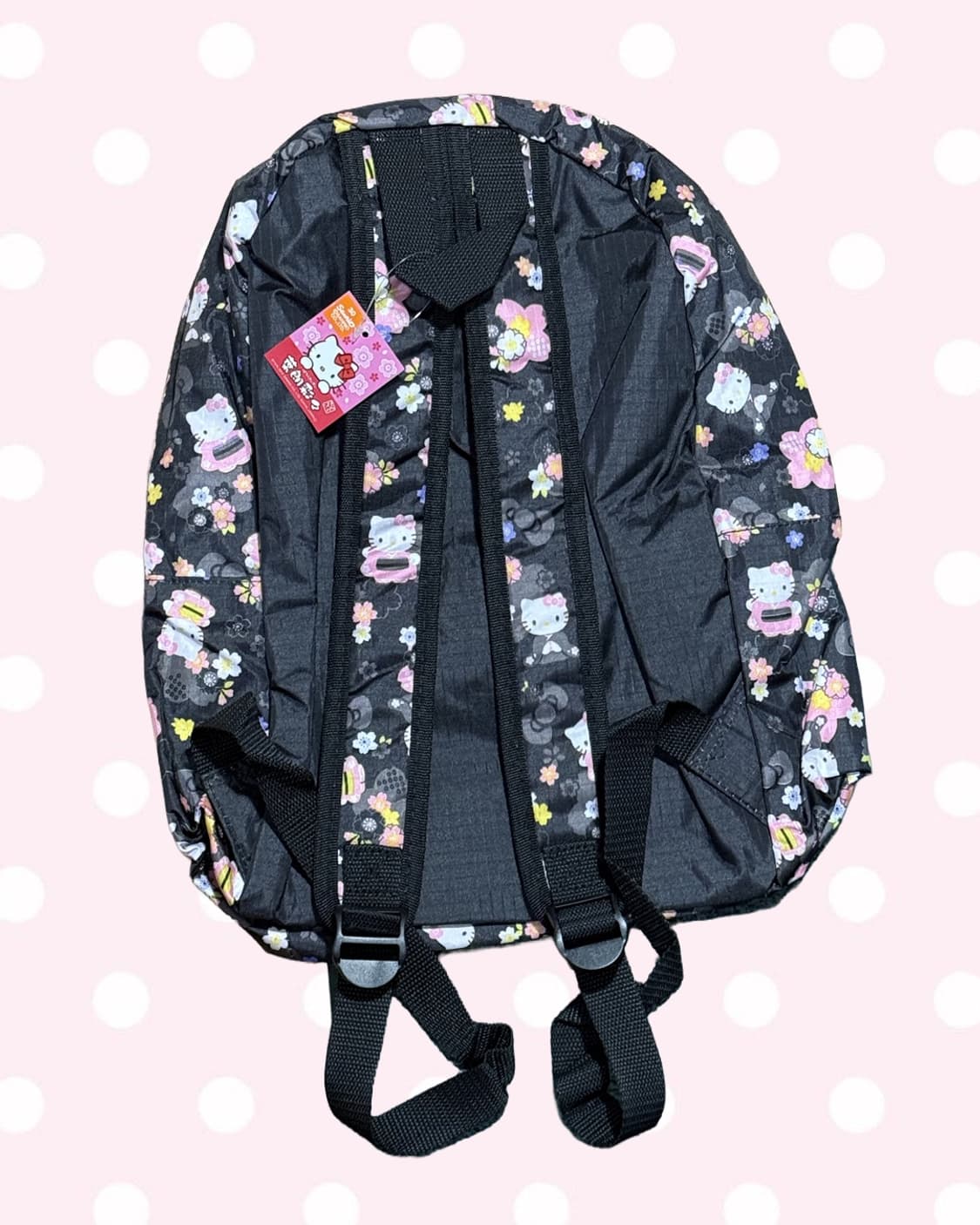 희귀) 헬로키티 사쿠라 블랙핑크 백팩 상품이미지2