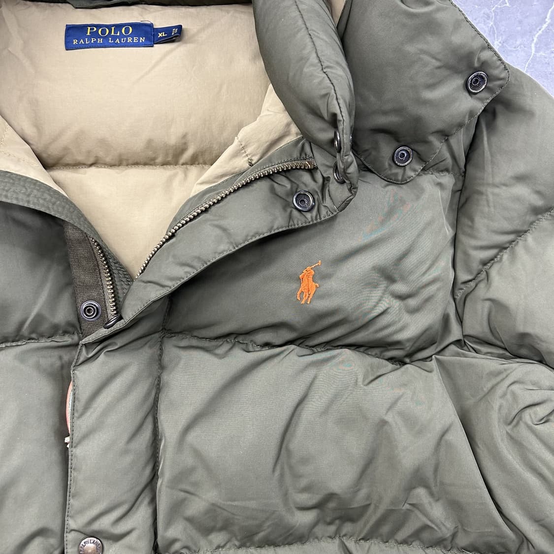 20FW 폴로 랄프 로렌 밀리터리 톤 다운 패딩 올리브카키 상품이미지2