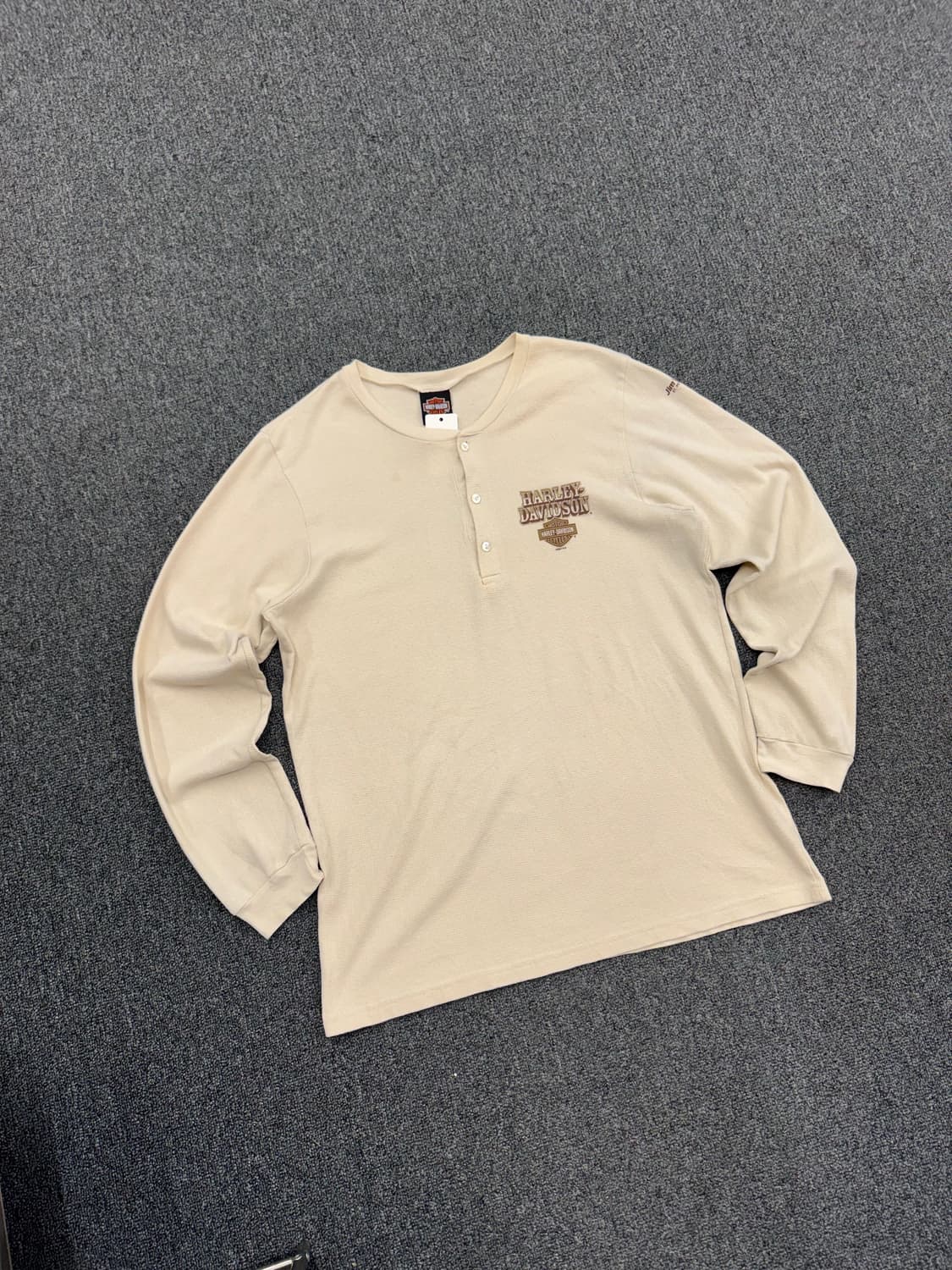 할리데이비슨 빈티지 헨리넥 와플 롱슬리브 상품이미지1