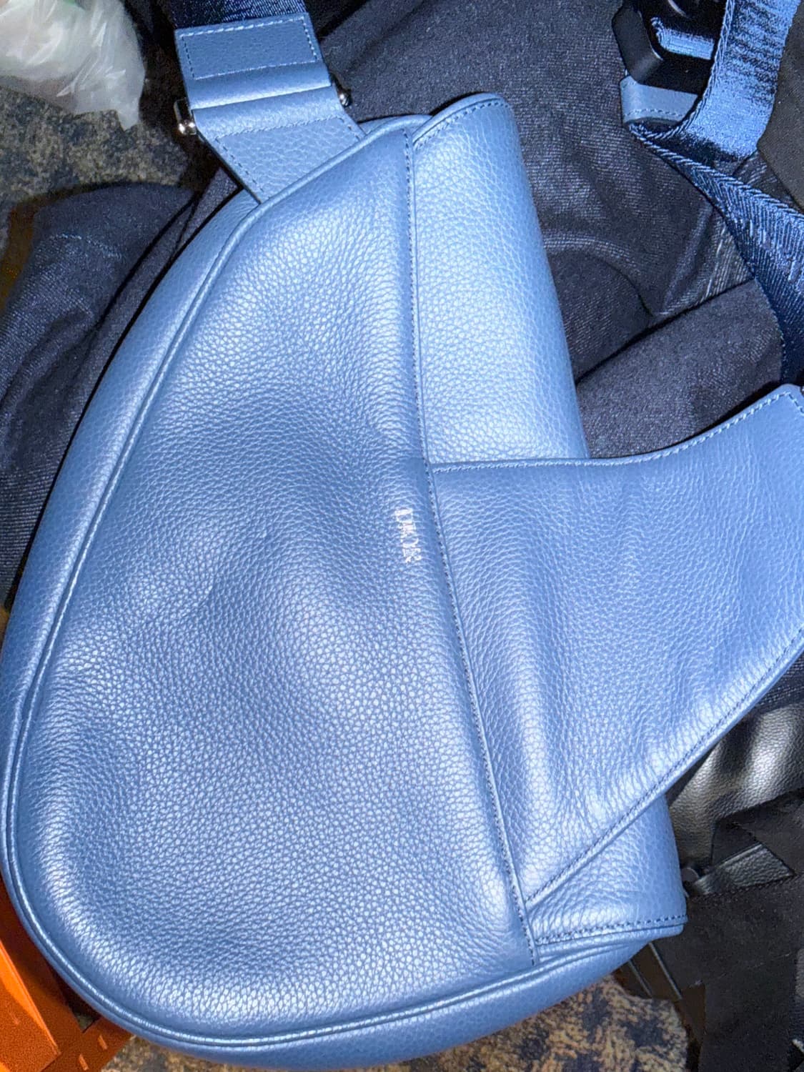 디올 남성 새들백 블루 상품이미지5