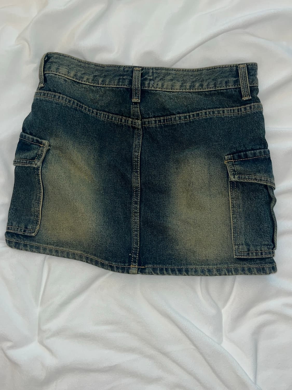 워싱 데님 미니스커트 상품이미지3