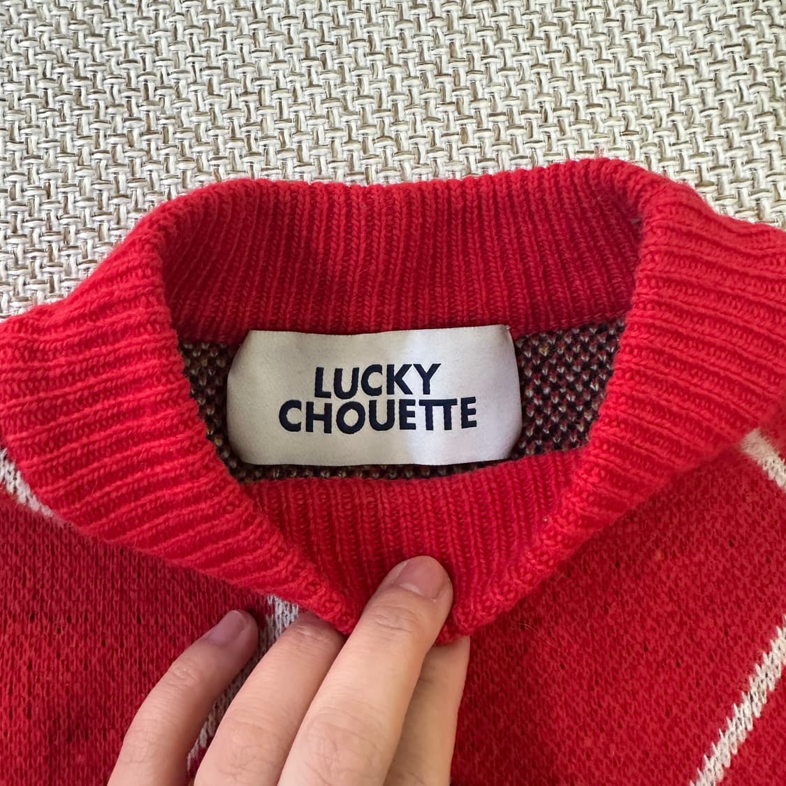 F 럭키슈에뜨 부엉이 자수 니트0403D 상품이미지2