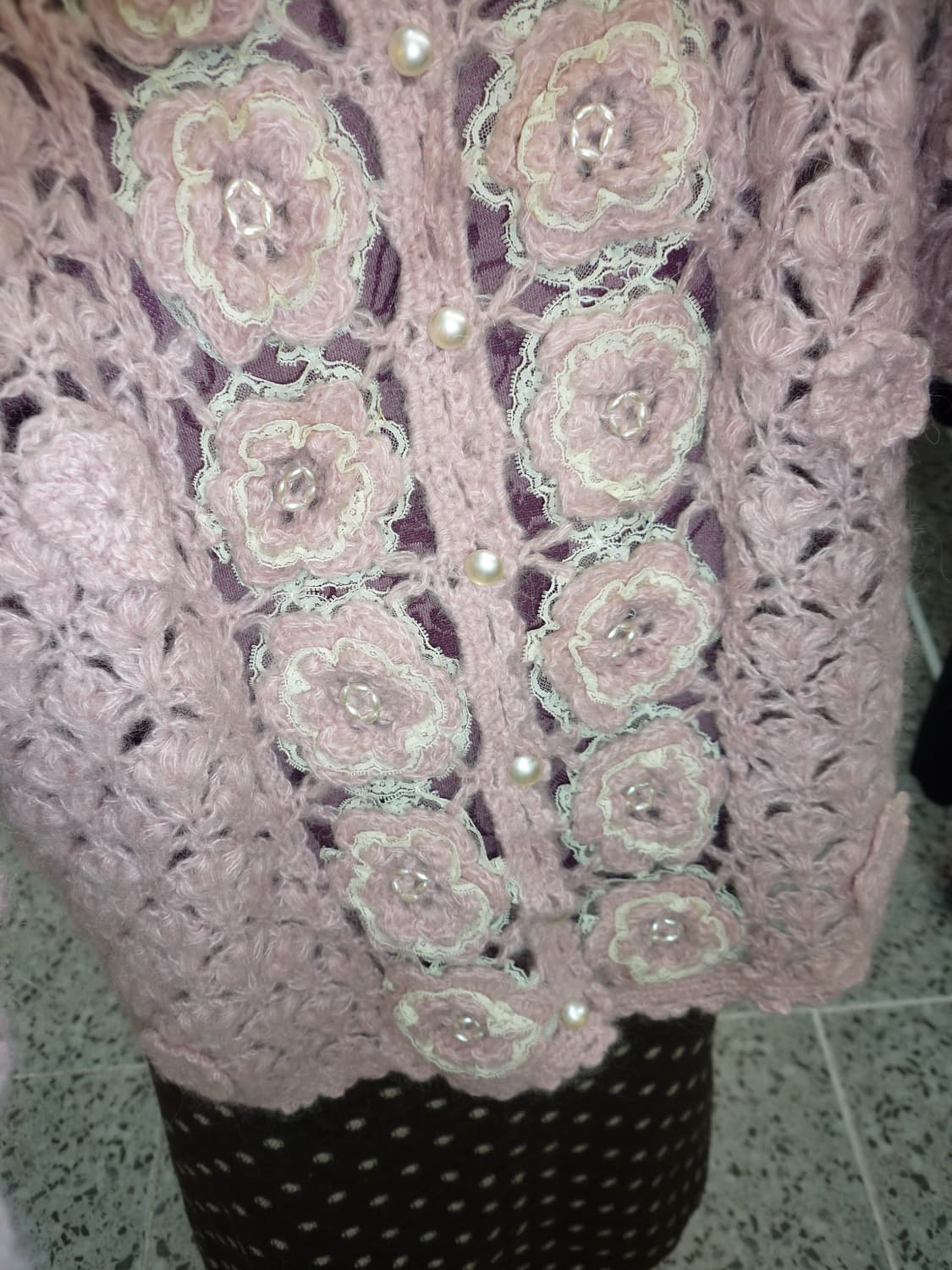 deep pink roses cardigan 상품이미지6