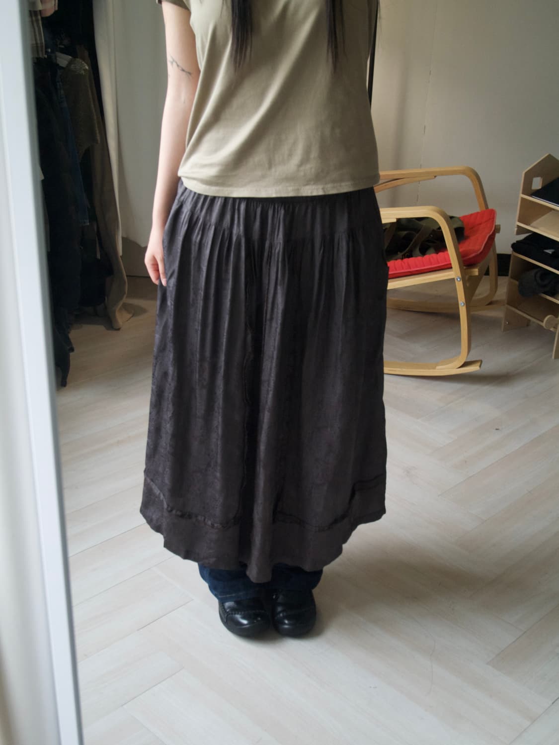 paisley jacquard satin skirt 상품이미지1