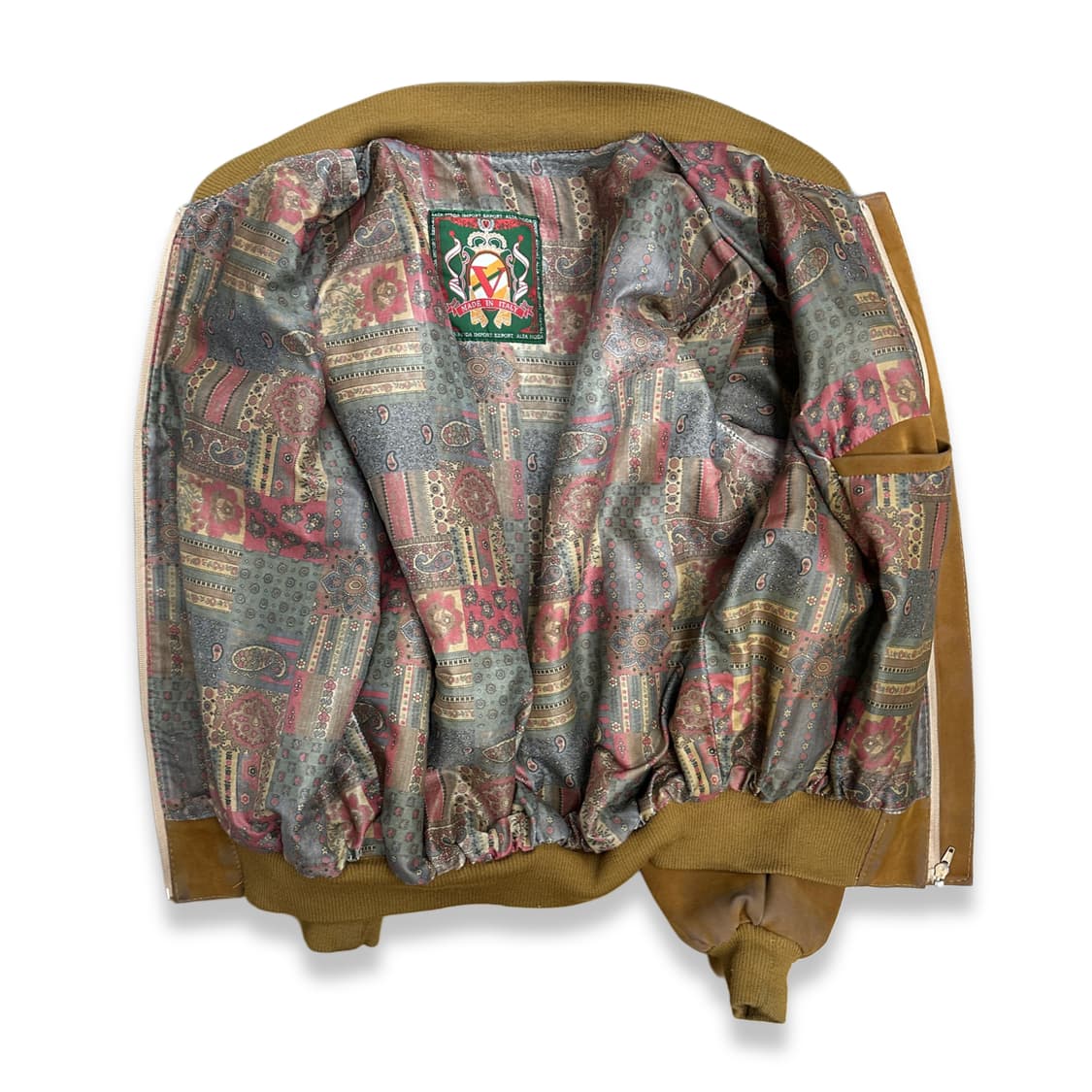 90s 이태리 스웨이드 봄버 자켓 XXL 상품이미지3