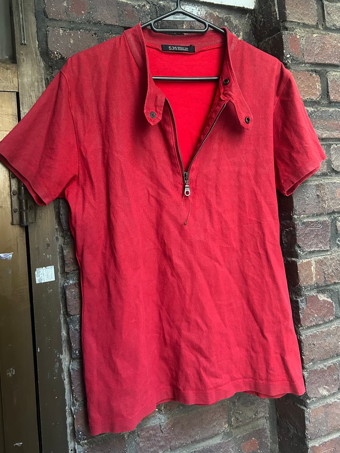 5351 pour les hommes 코팅 레드 락시크 티셔츠 상품이미지1