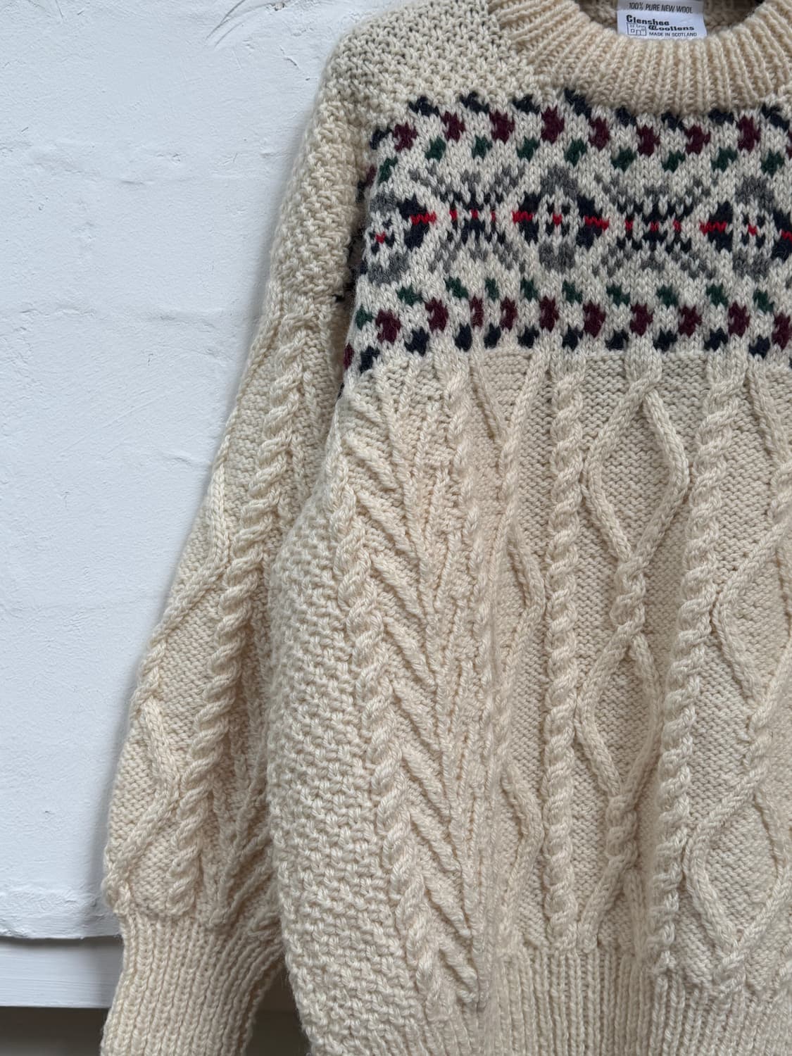 Glenshee Woollens 스코틀랜드 울 니트 스웨터 42 상품이미지6