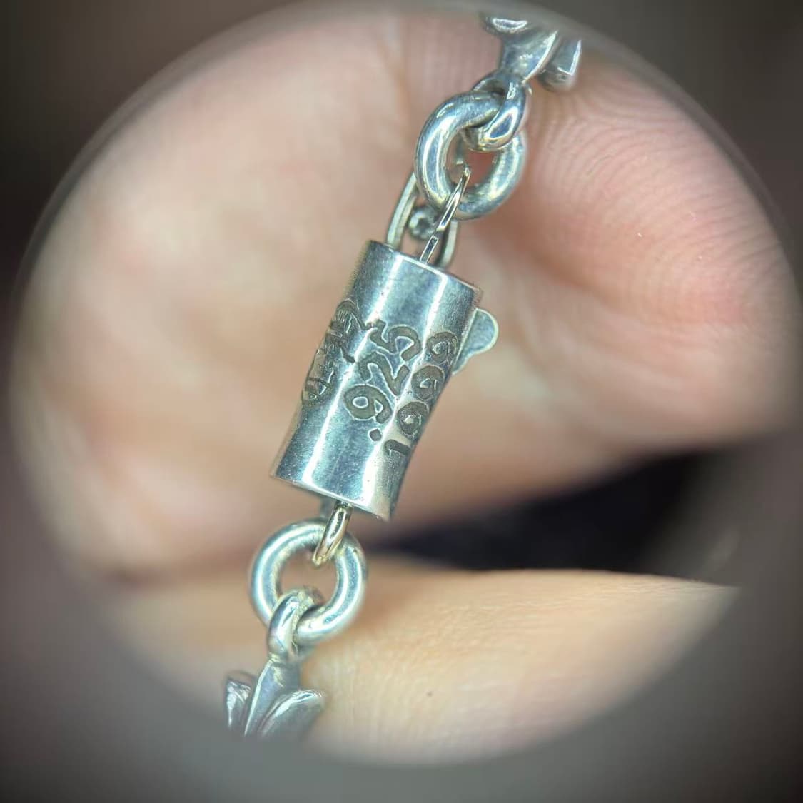 크롬하츠 타이니 팔찌 블루사파이어 풀파베 12링크 팔찌 상품이미지5