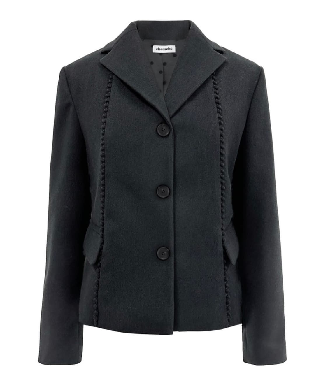 체메씨 폼보우 리본자켓 차콜 size1 상품이미지1