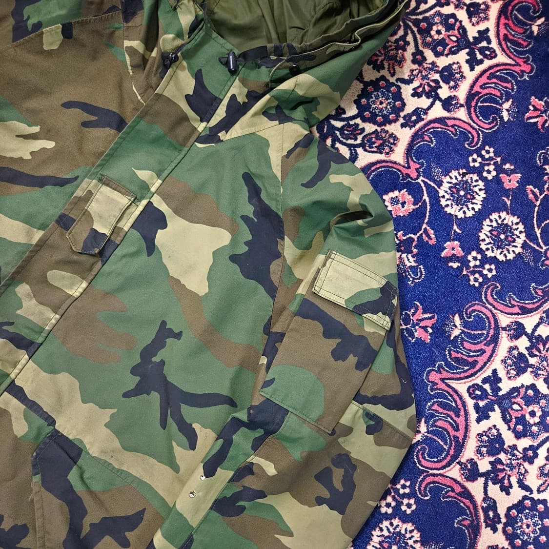 카모플라쥬 빈티지 밀리터리 후드캡 바람막이 자켓 상품이미지8