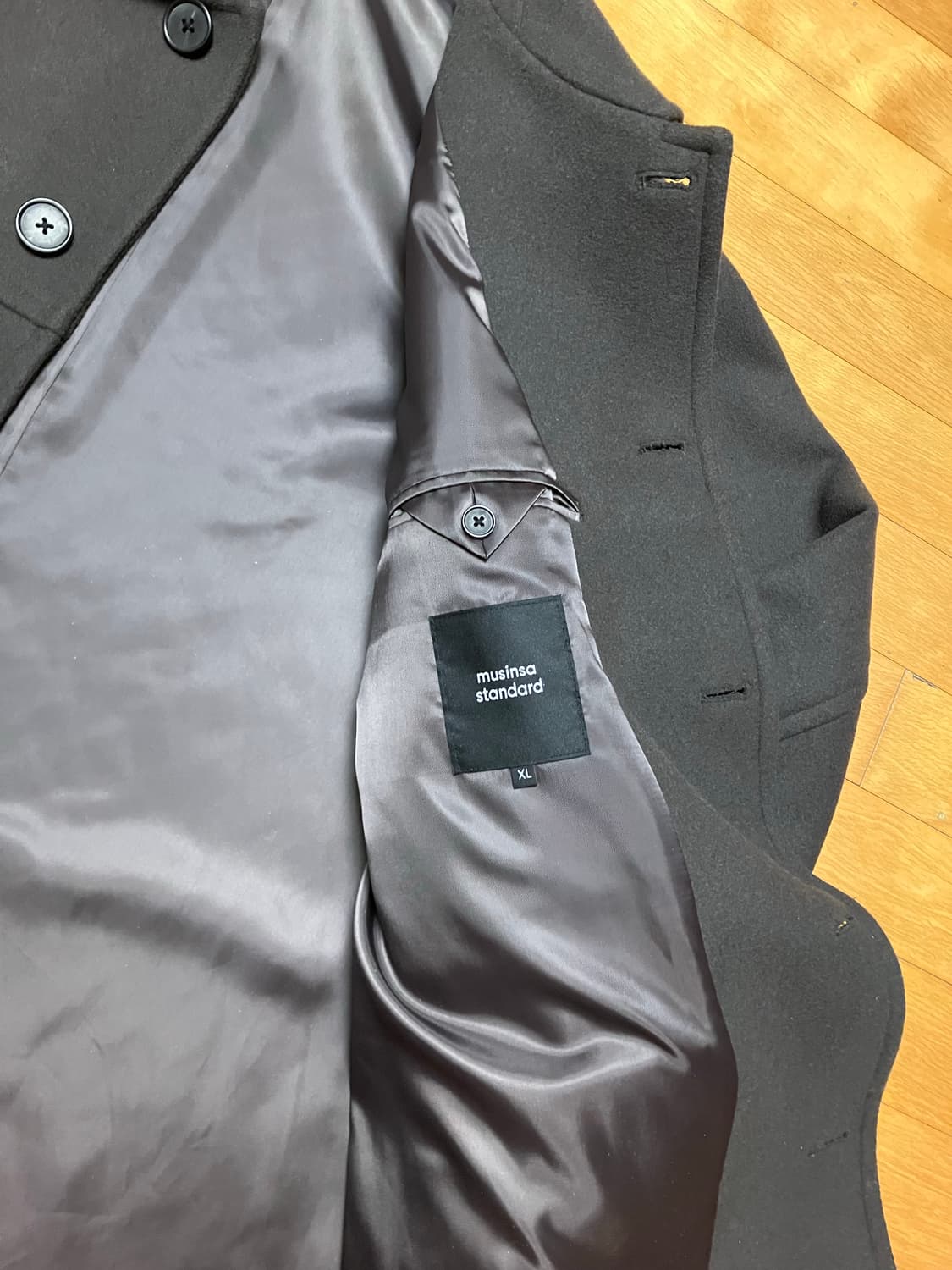 무탠다드 울 블렌드 오버사이즈 카코트 [건메탈] XL 상품이미지3