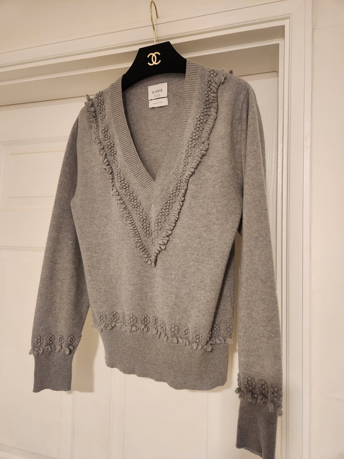 (정품)샤넬 배리 BARRIE 캐시미어 브이넥 니트 상품이미지3