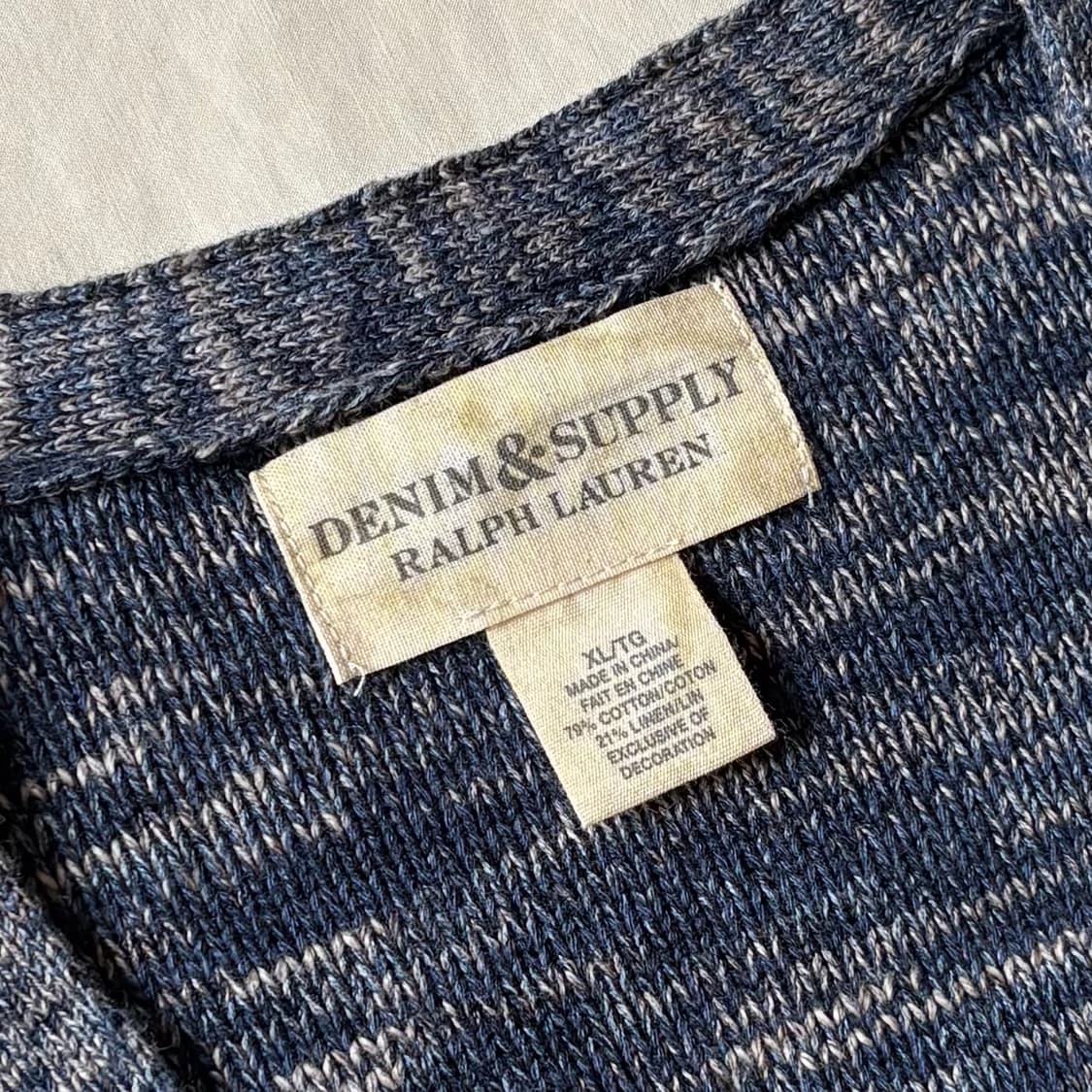 [XL/105] DENIM&SUPPLY 랄프로렌 인디고 패치워크 가디건 상품이미지3