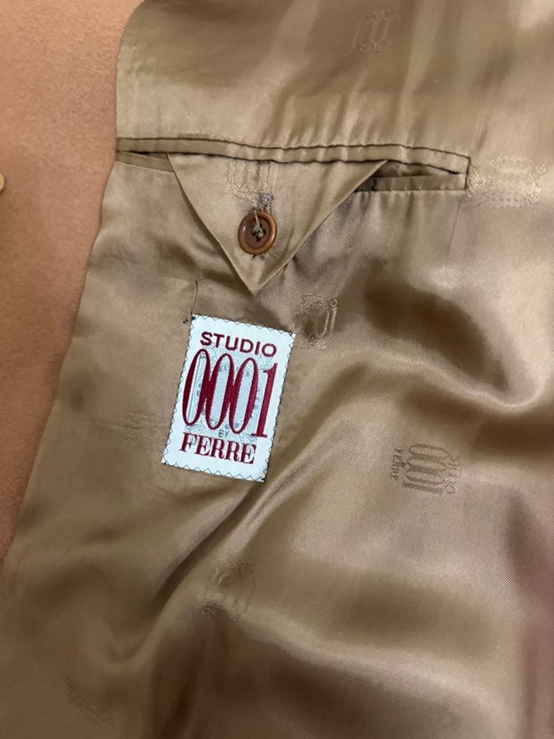 FERRE 페레 80s·90s 빈티지 체스터 코트 카멜 관능적 오버 실루 상품이미지4