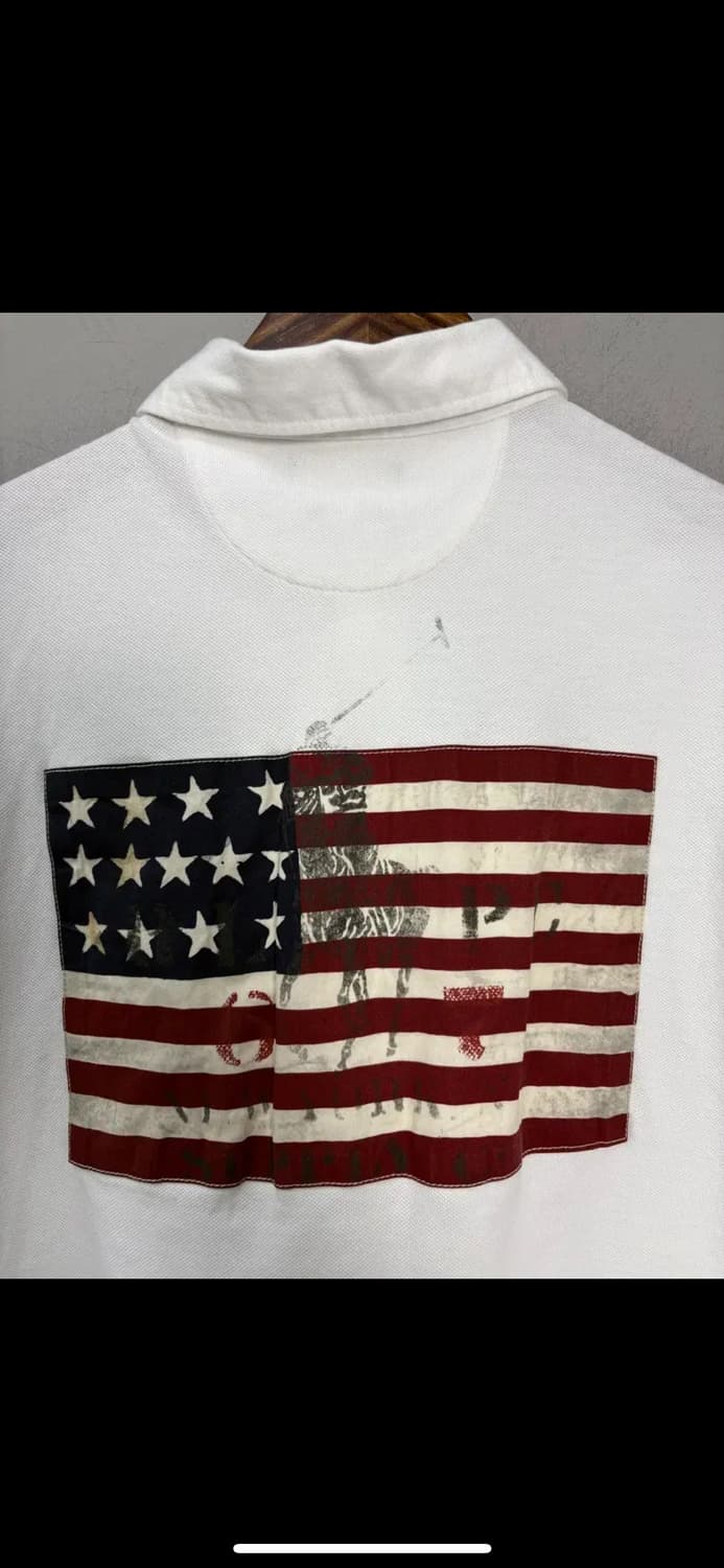 폴로랄프로렌 신형 성조기 백로고 화이트 카라넥하프티셔츠 H2407 상품이미지6