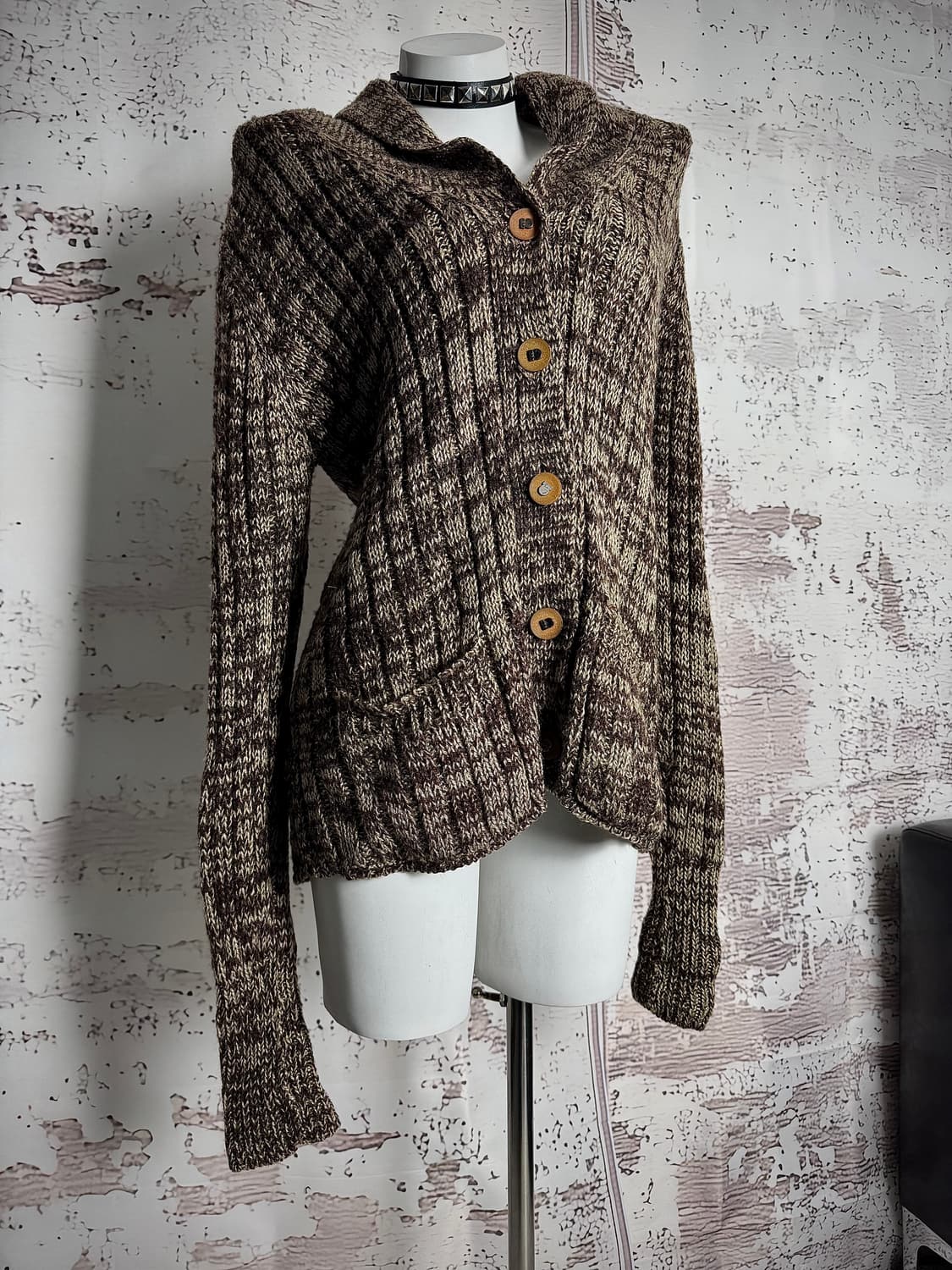 Brown Knit Cardigan 상품이미지1