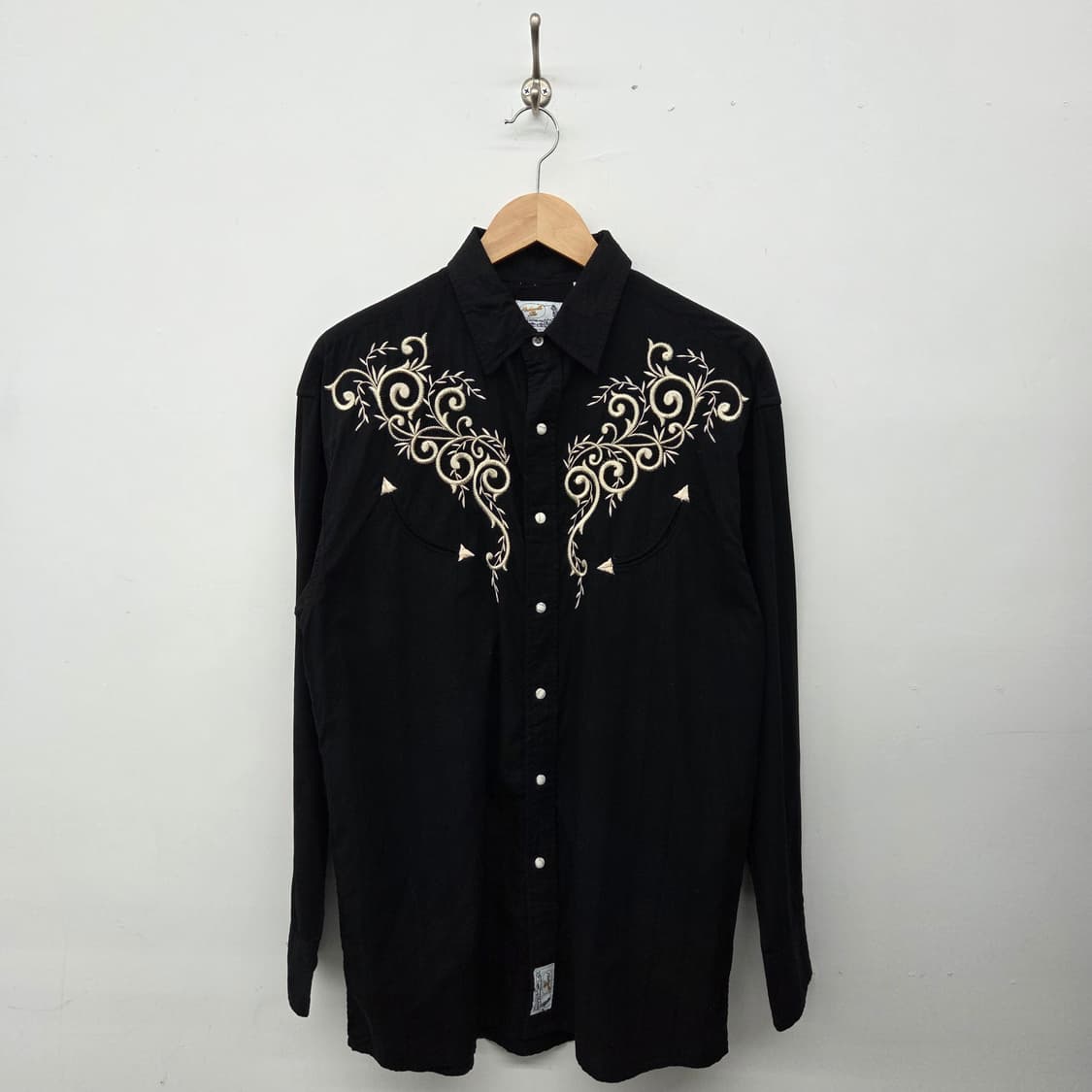 웨스턴 블랙 자수 셔츠 남방 남m 상품이미지1