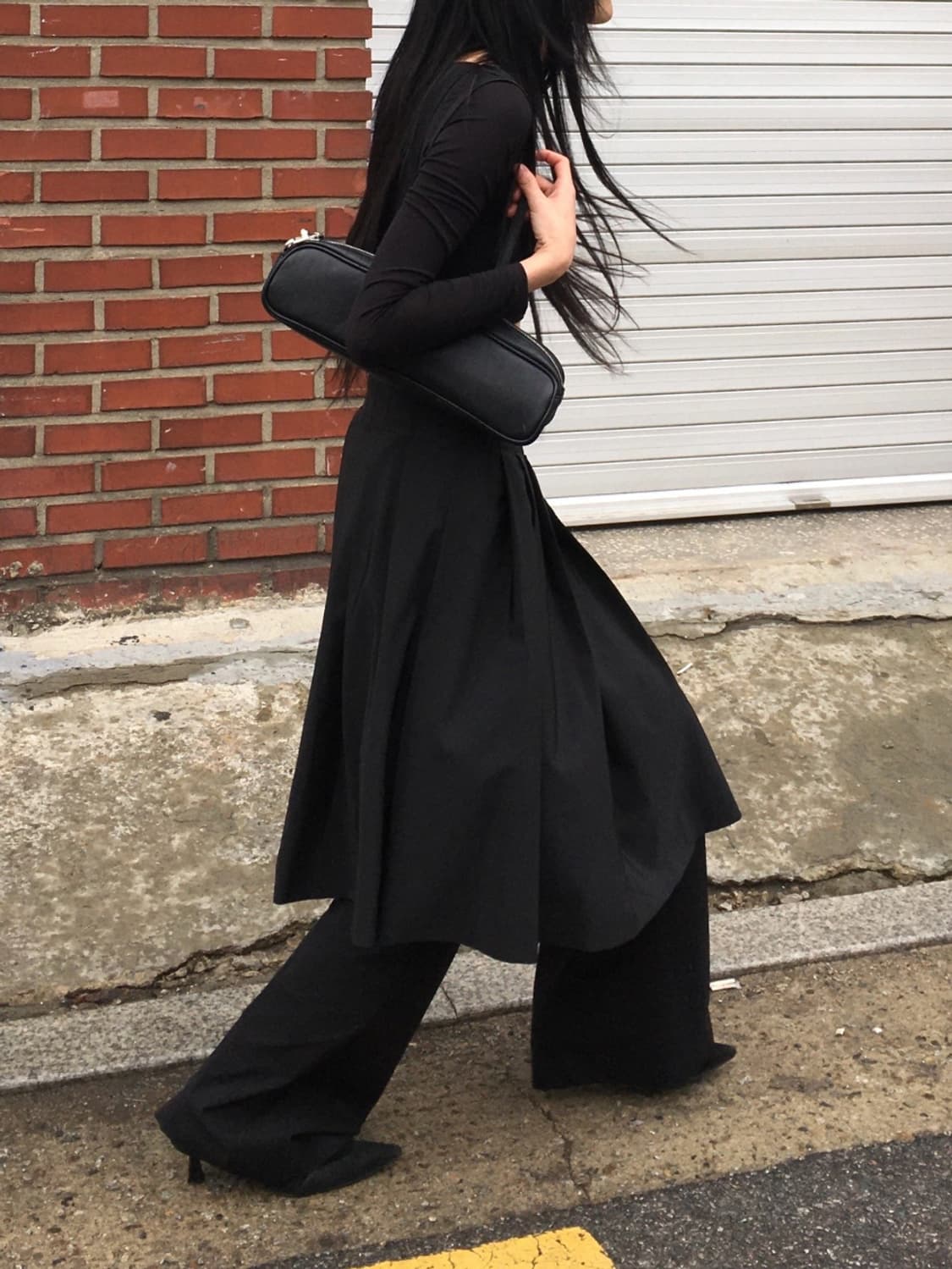 언발란스 버튼 랩스커트 상품이미지4