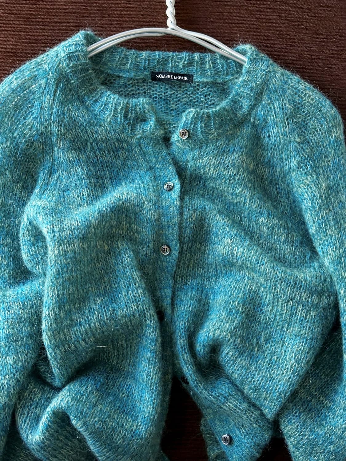 Mohair wool pattern design knit cardigan 상품이미지2