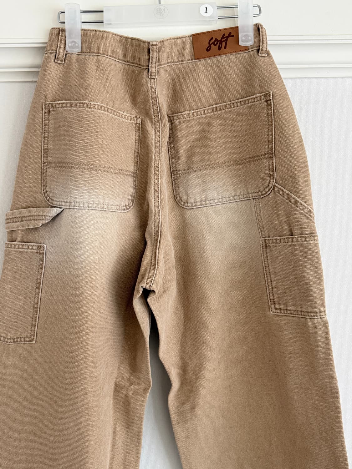 소프트서울 브러쉬드 카펜터 팬츠 베이지 컬러 새상품 상품이미지7