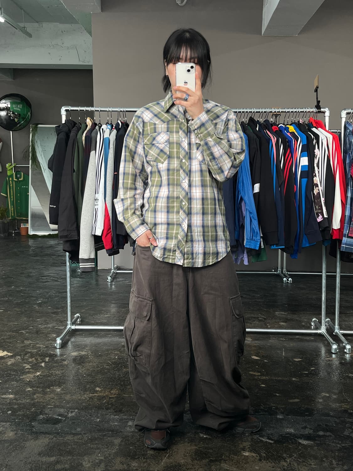 랭글러 웨스턴 체크 셔츠 상품이미지4