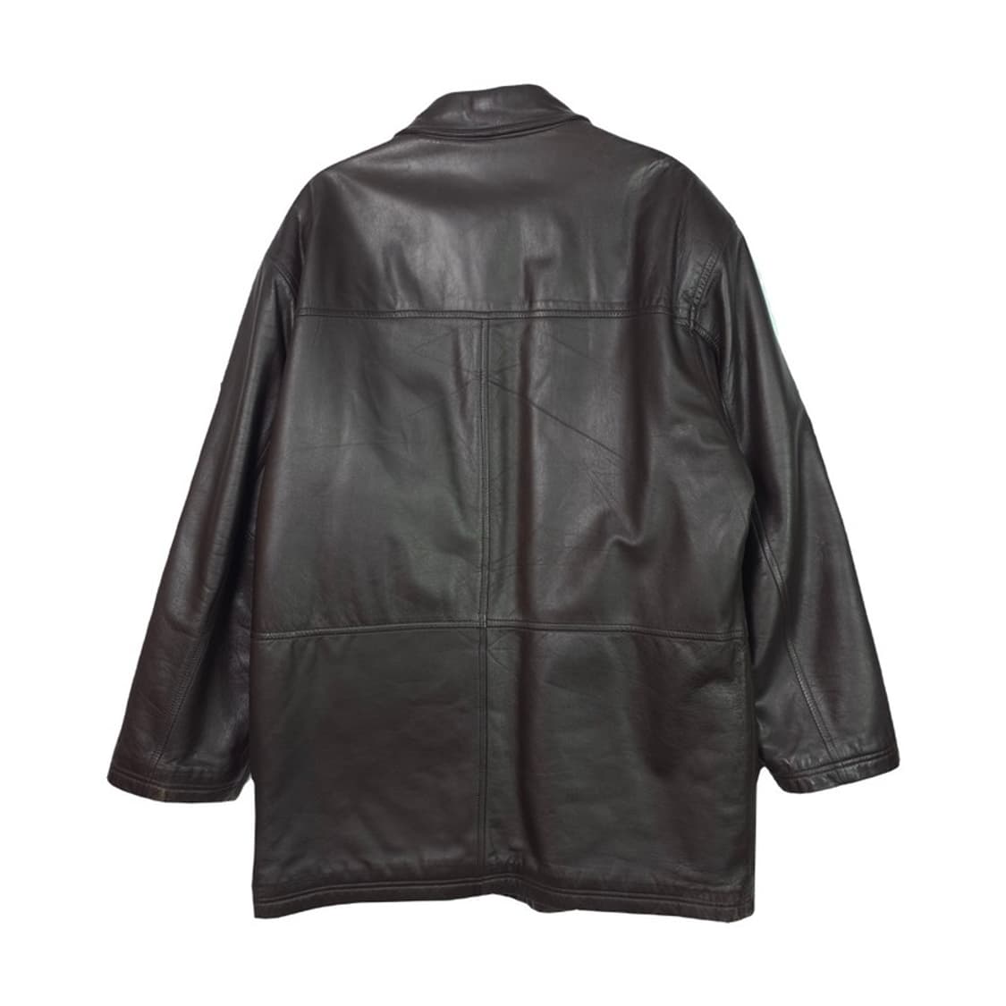 OUTDOOR WEEKEND 남성 브라운 롱 가죽 자켓 XL 상품이미지2