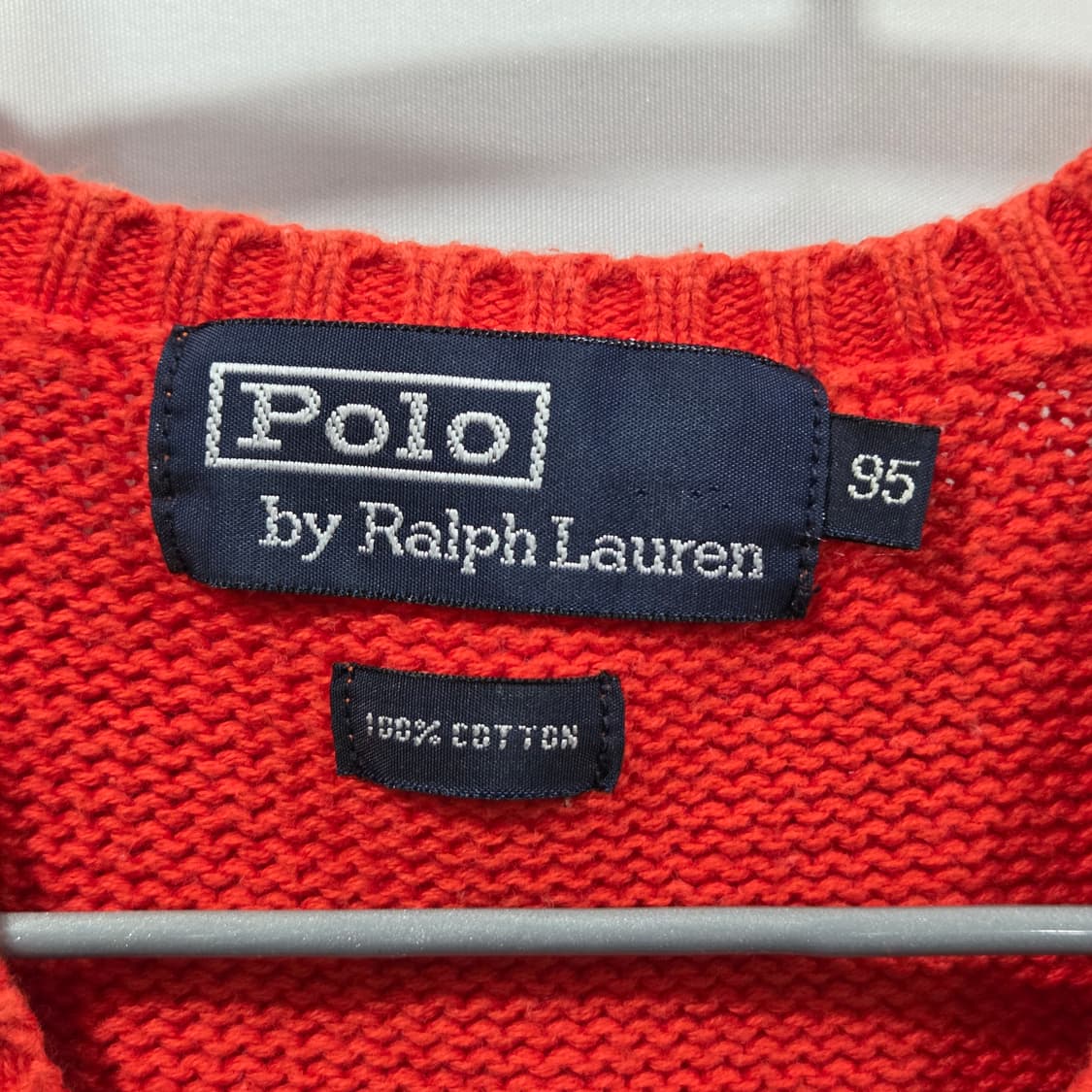 90s 폴로랄프로렌 신한 코튼 브이넥 니트 95 상품이미지3