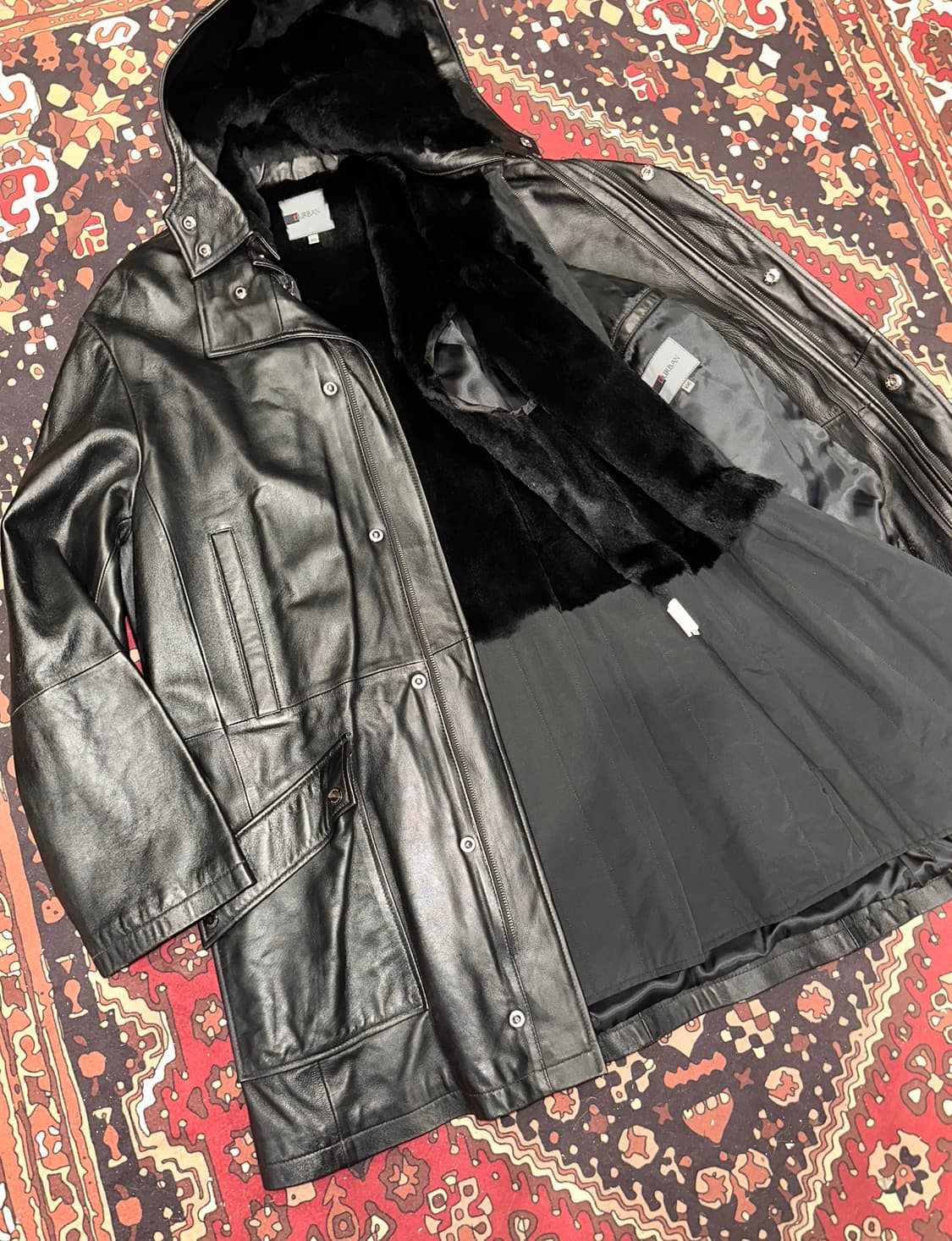 ( L-XL ) 양가죽코트 가죽코트 가죽카코트 가죽후디 가죽후드 상품이미지3