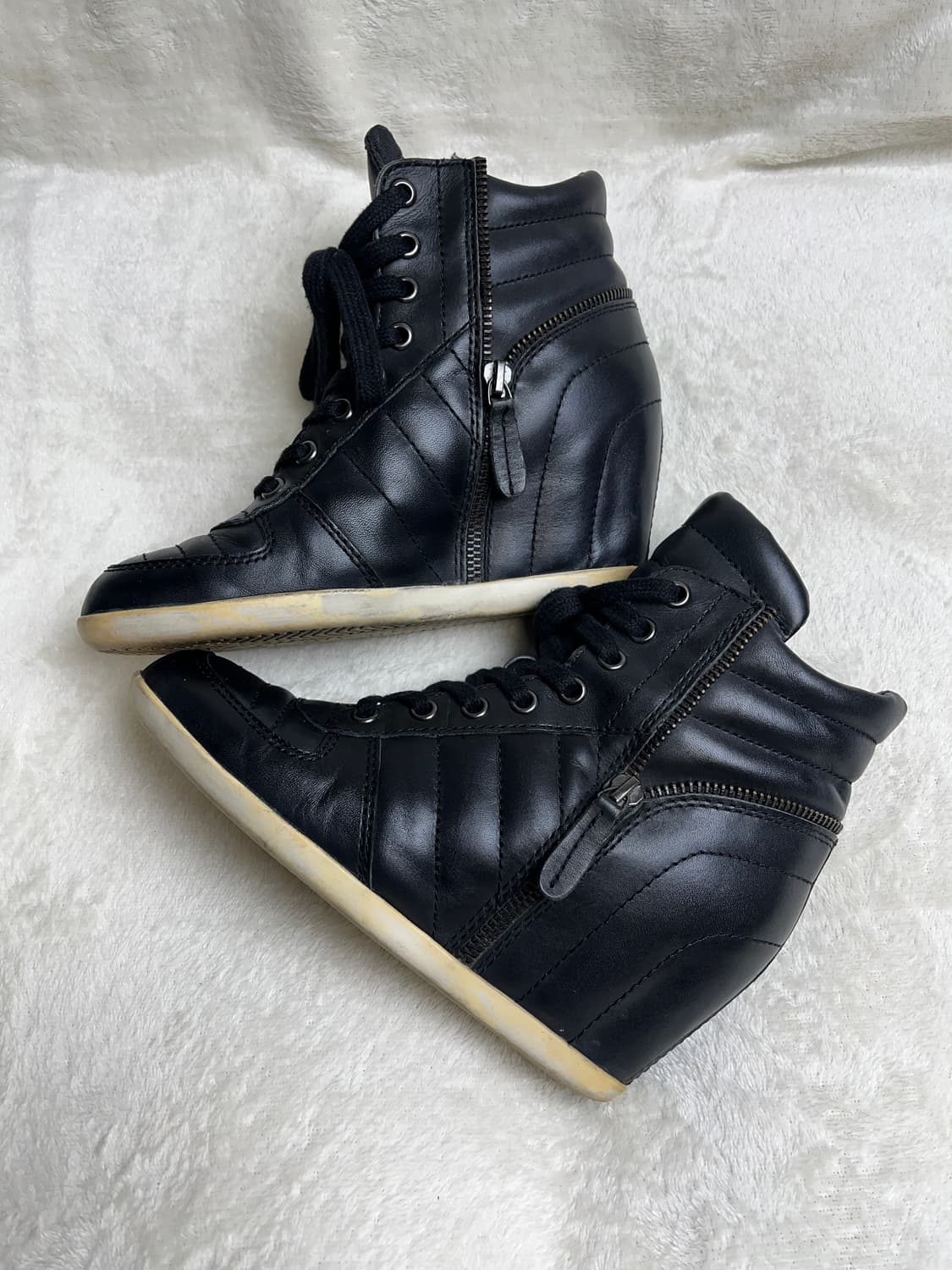 [37] 아쉬 레더 웨지히 스니커즈|| 235-240 상품이미지3