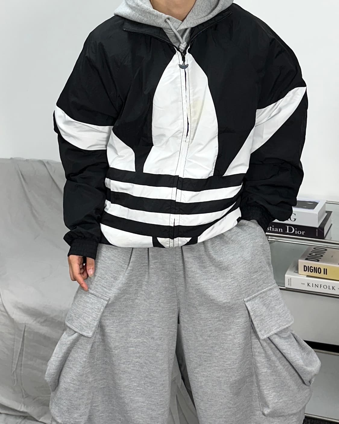 아디다스 빅로고 파이어버드 바람막이 L 상품이미지2