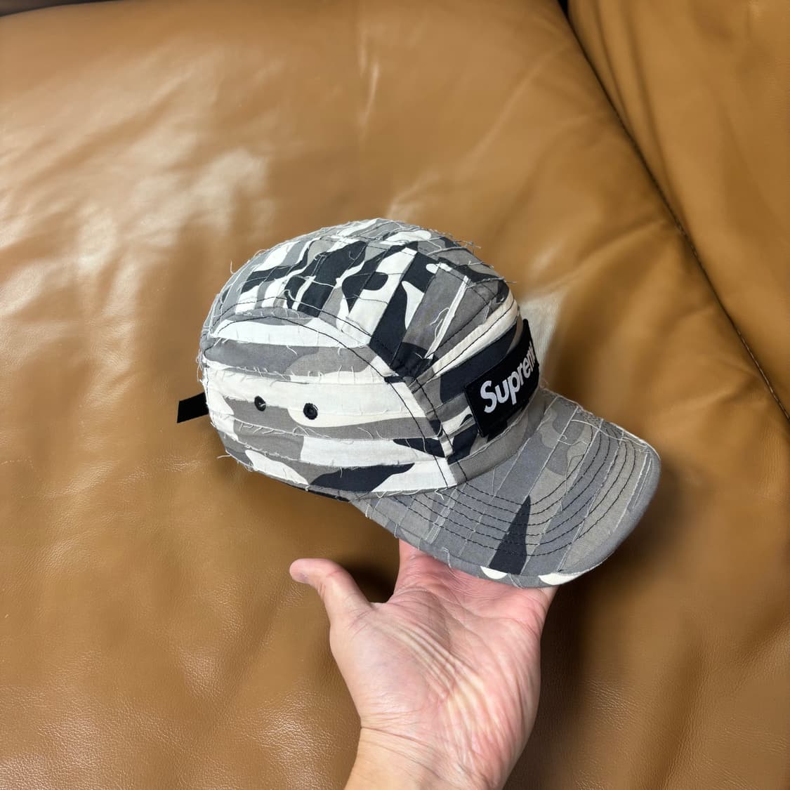 Supreme 슈프림 레이어드 카모 그레이 캠프캡 모자 (Camo) 상품이미지3