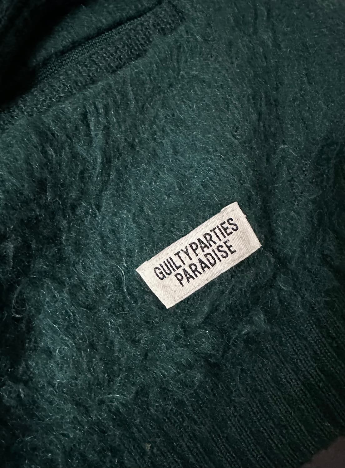 와코마리아 모헤어 가디건 딥그린 상품이미지4