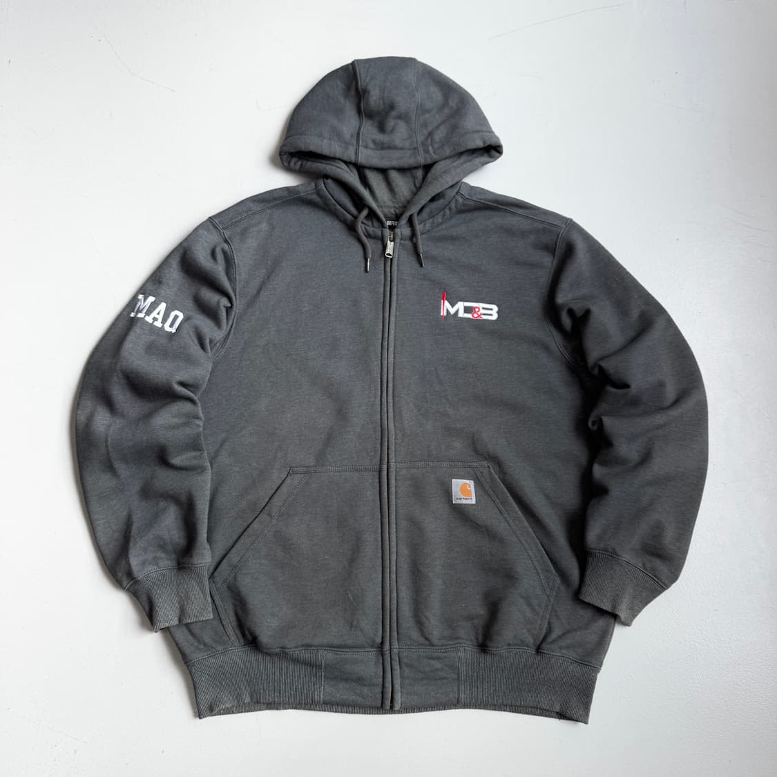 칼하트 페이딩 써멀 오버핏 후드집업 상품이미지2