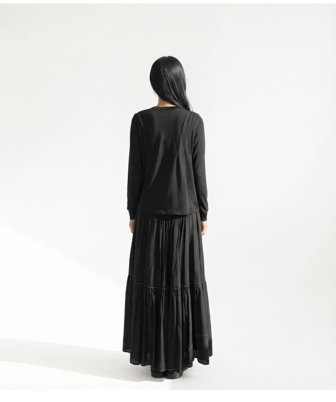 Homage circle unbalanced pleats cardigan 상품이미지3