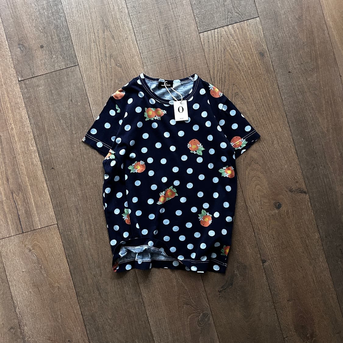 Dot Orange Printing Half T 상품이미지1