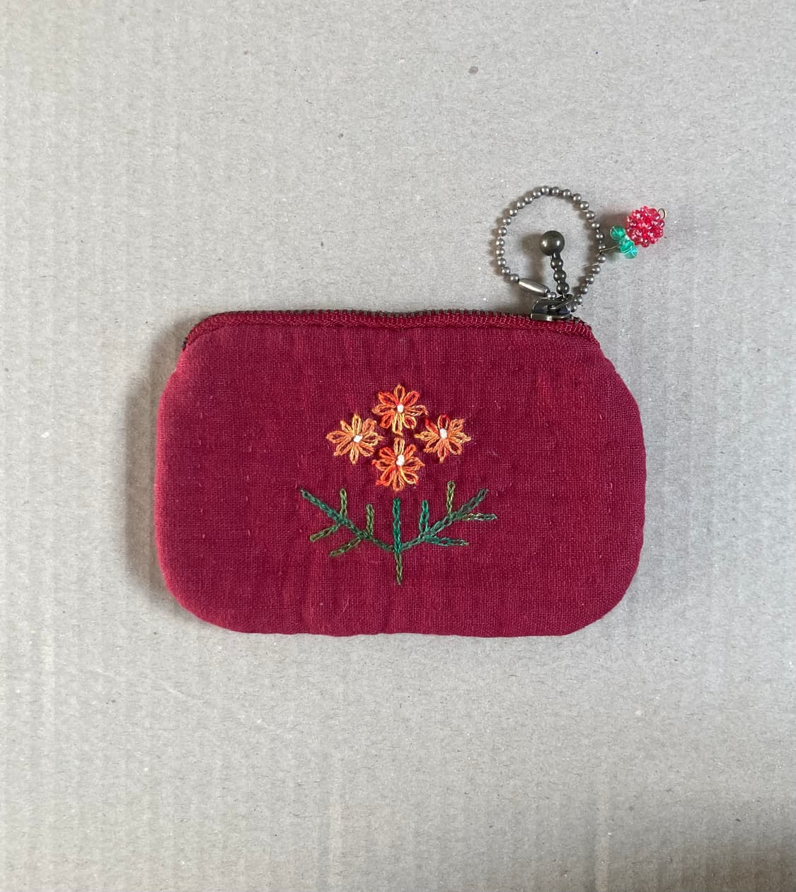 핸드메이드 플라워 자수  카드 지갑 상품이미지2
