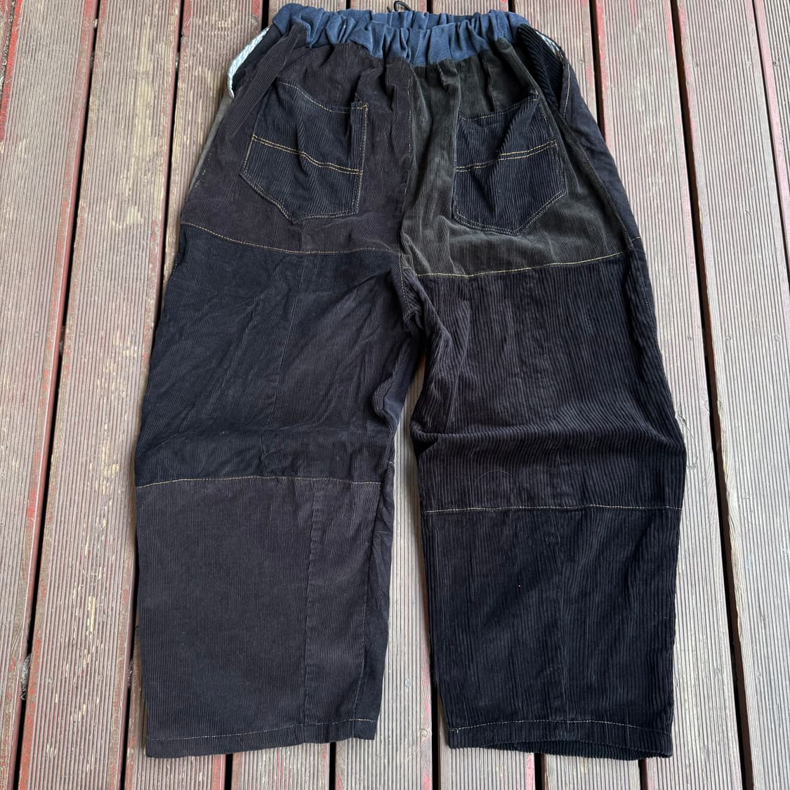 배색 블랙 코듀로이(골덴) 팬츠 004 상품이미지2