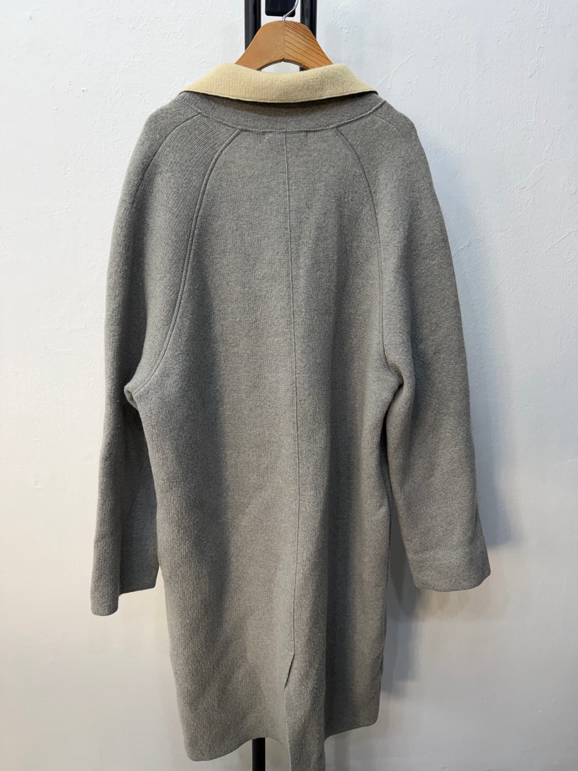 정품) 시스템 한섬 그레이 울 코트 가디건 90F 상품이미지5
